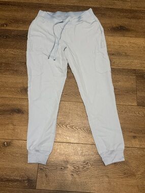 Mandala light blue scrub pants small